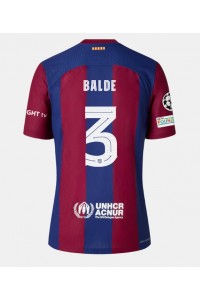 Barcelona Alejandro Balde #3 Jalkapallovaatteet Kotipaita 2023-24 Lyhythihainen